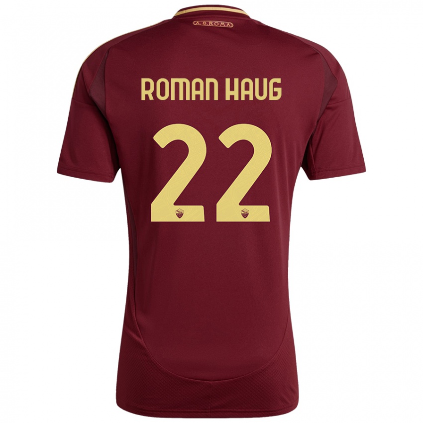 Kinder Sophie Roman Haug #22 Rot Braun Gold Heimtrikot Trikot 2024/25 T-Shirt