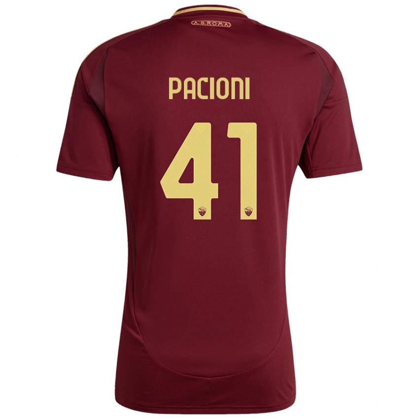 Kinder Eleonora Pacioni #41 Rot Braun Gold Heimtrikot Trikot 2024/25 T-Shirt