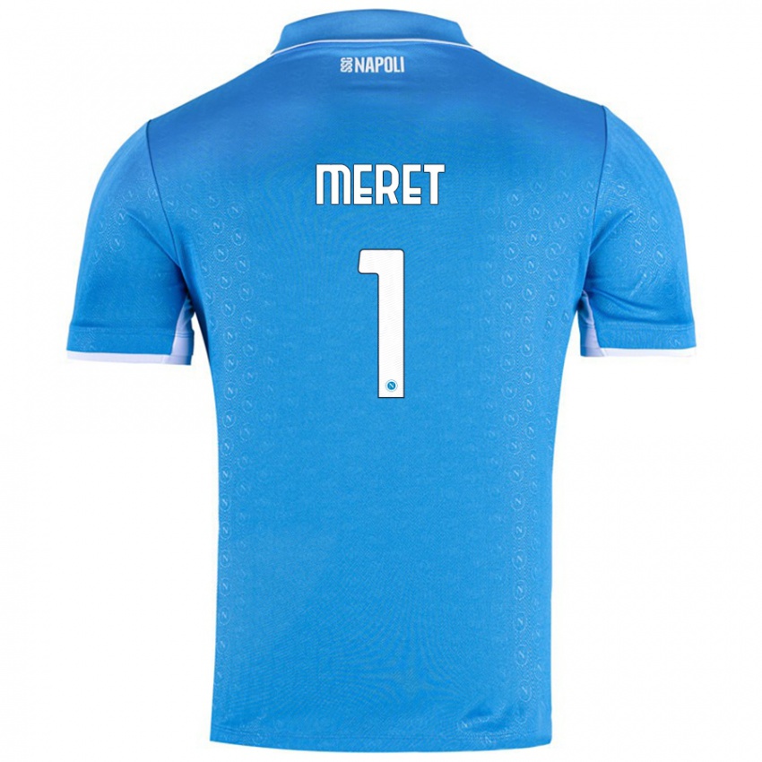 Kinder Alex Meret #1 Himmelblau Heimtrikot Trikot 2024/25 T-Shirt