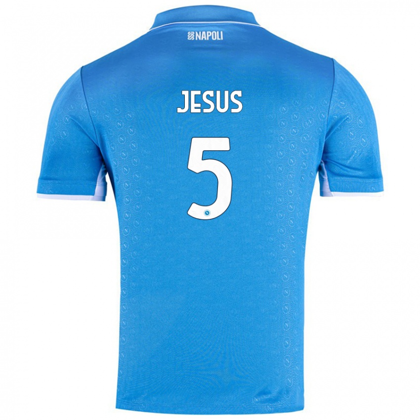 Kinder Juan Jesus #5 Himmelblau Heimtrikot Trikot 2024/25 T-Shirt