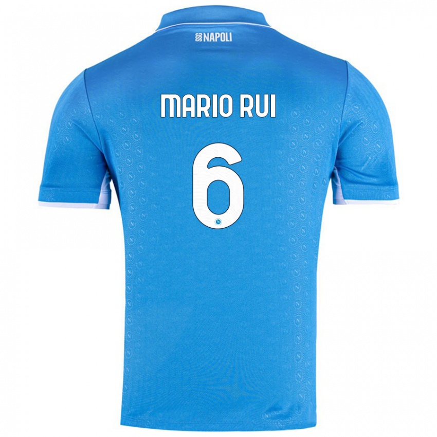 Kinder Mario Rui #6 Himmelblau Heimtrikot Trikot 2024/25 T-Shirt