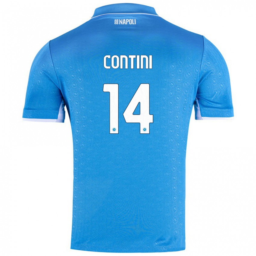 Kinder Nikita Contini #14 Himmelblau Heimtrikot Trikot 2024/25 T-Shirt