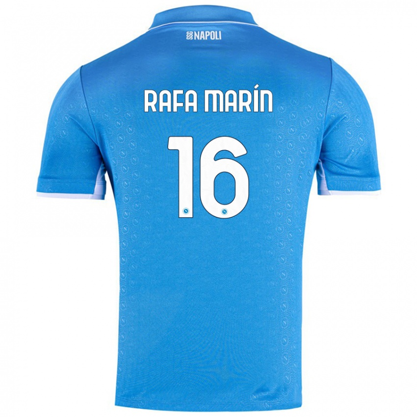 Kinder Rafa Marín #16 Himmelblau Heimtrikot Trikot 2024/25 T-Shirt