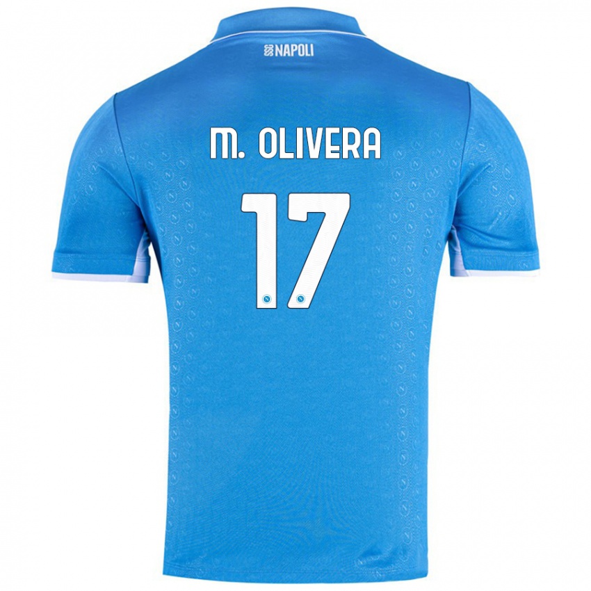 Kinder Mathias Olivera #17 Himmelblau Heimtrikot Trikot 2024/25 T-Shirt