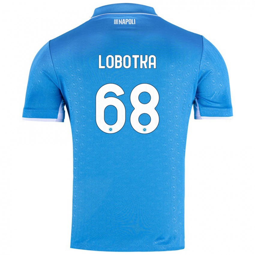 Kinder Stanislav Lobotka #68 Himmelblau Heimtrikot Trikot 2024/25 T-Shirt