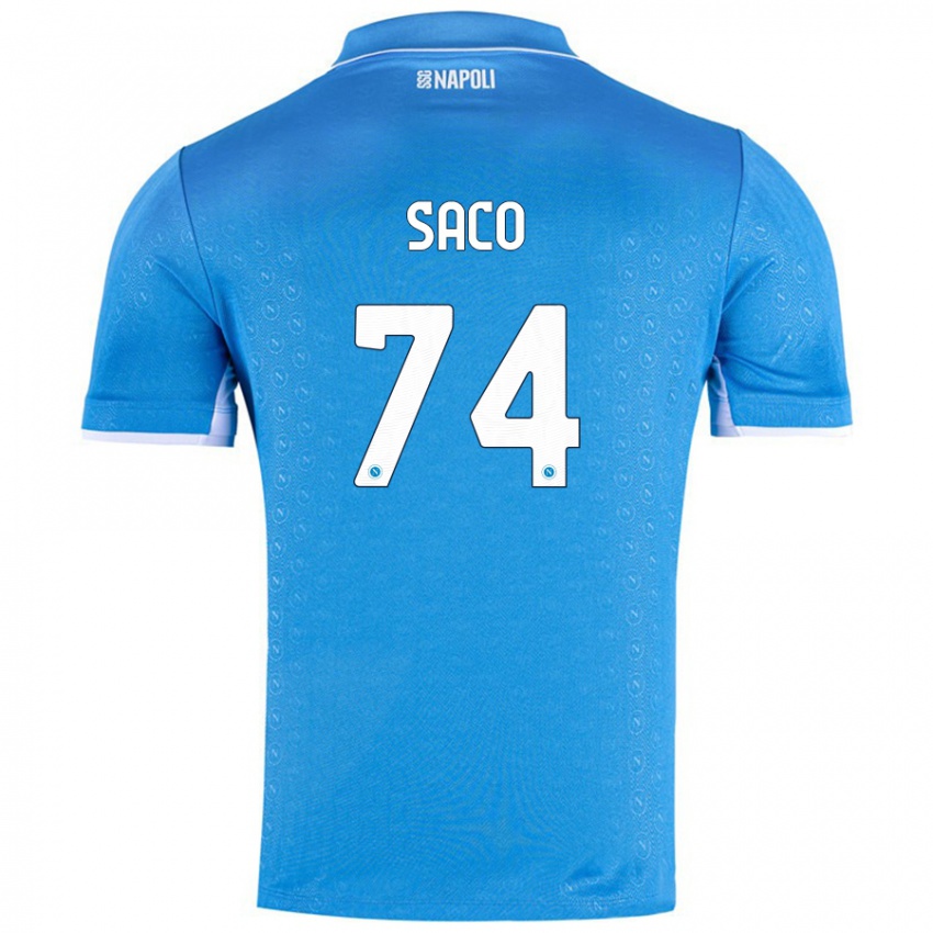 Kinder Coli Saco #74 Himmelblau Heimtrikot Trikot 2024/25 T-Shirt