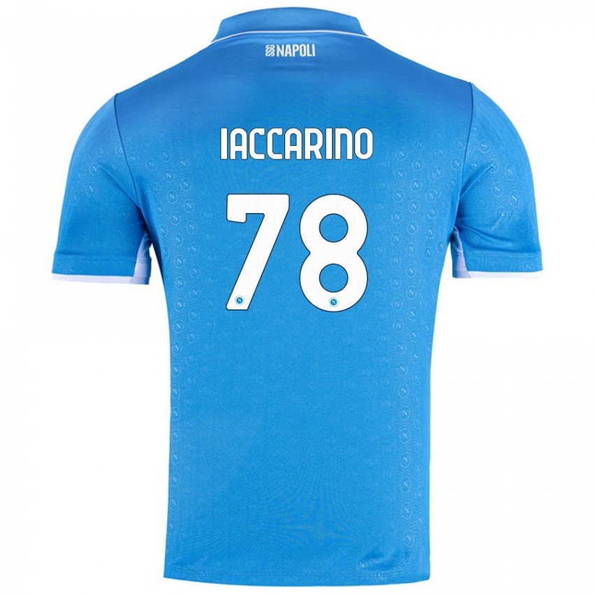 Kinder Gennaro Iaccarino #78 Himmelblau Heimtrikot Trikot 2024/25 T-Shirt