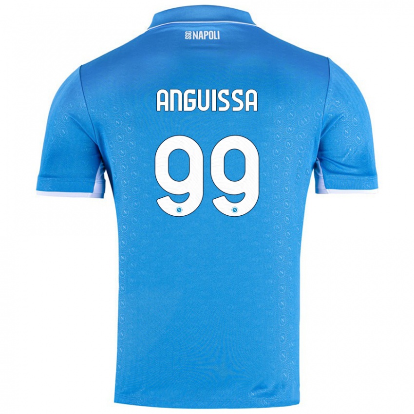 Kinder Andre Zambo Anguissa #99 Himmelblau Heimtrikot Trikot 2024/25 T-Shirt