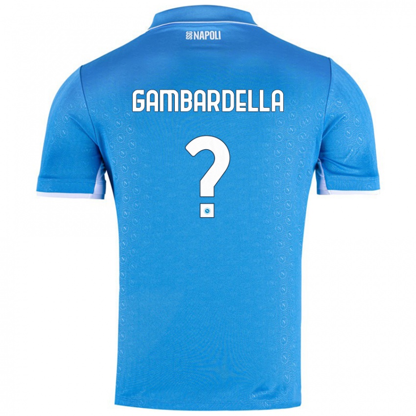 Kinder Vittorio Gambardella #0 Himmelblau Heimtrikot Trikot 2024/25 T-Shirt