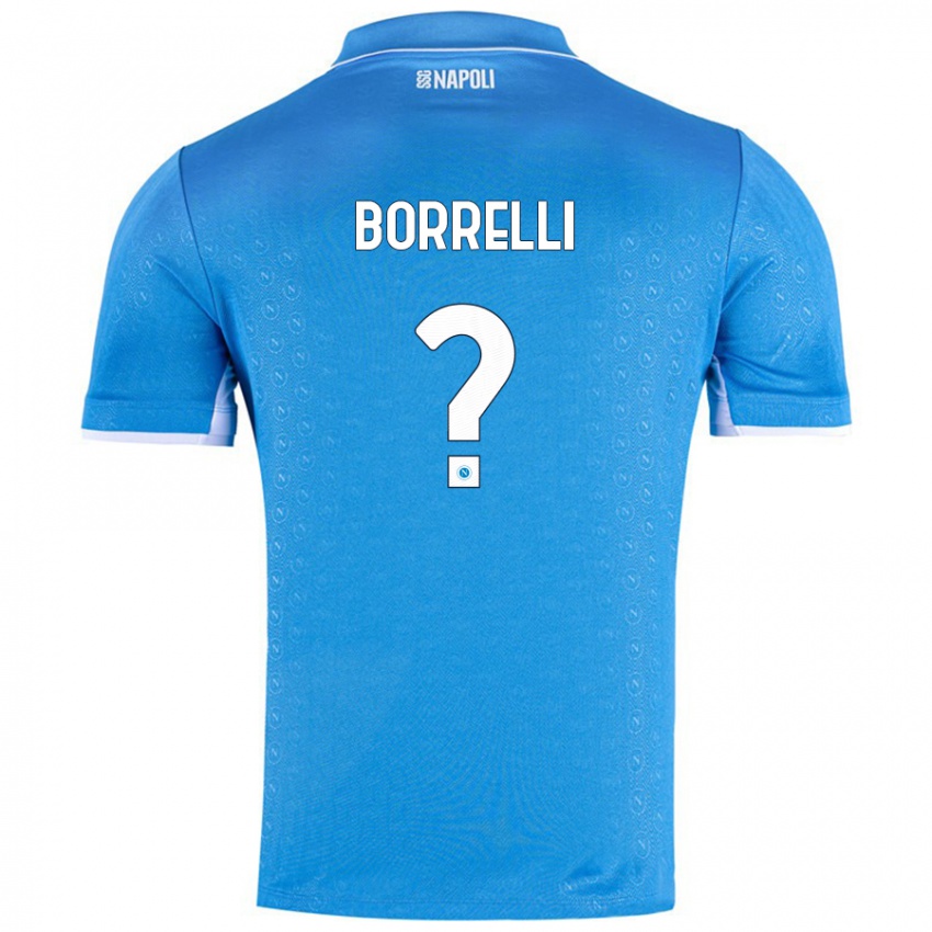 Kinder Ciro Borrelli #0 Himmelblau Heimtrikot Trikot 2024/25 T-Shirt