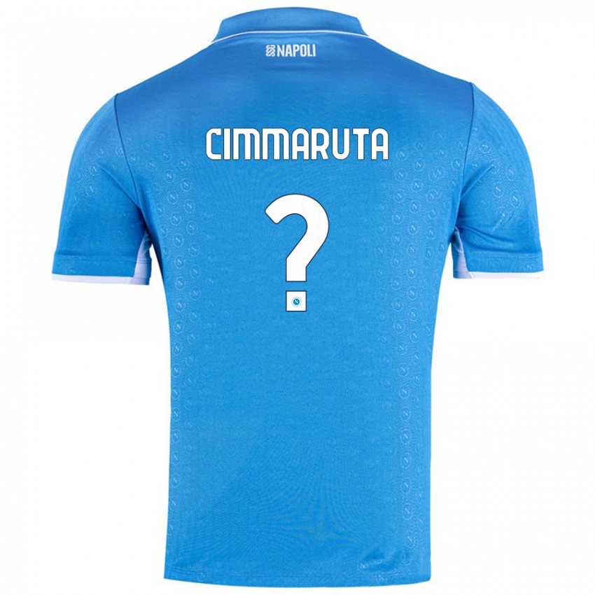 Kinder Antonio Cimmaruta #0 Himmelblau Heimtrikot Trikot 2024/25 T-Shirt