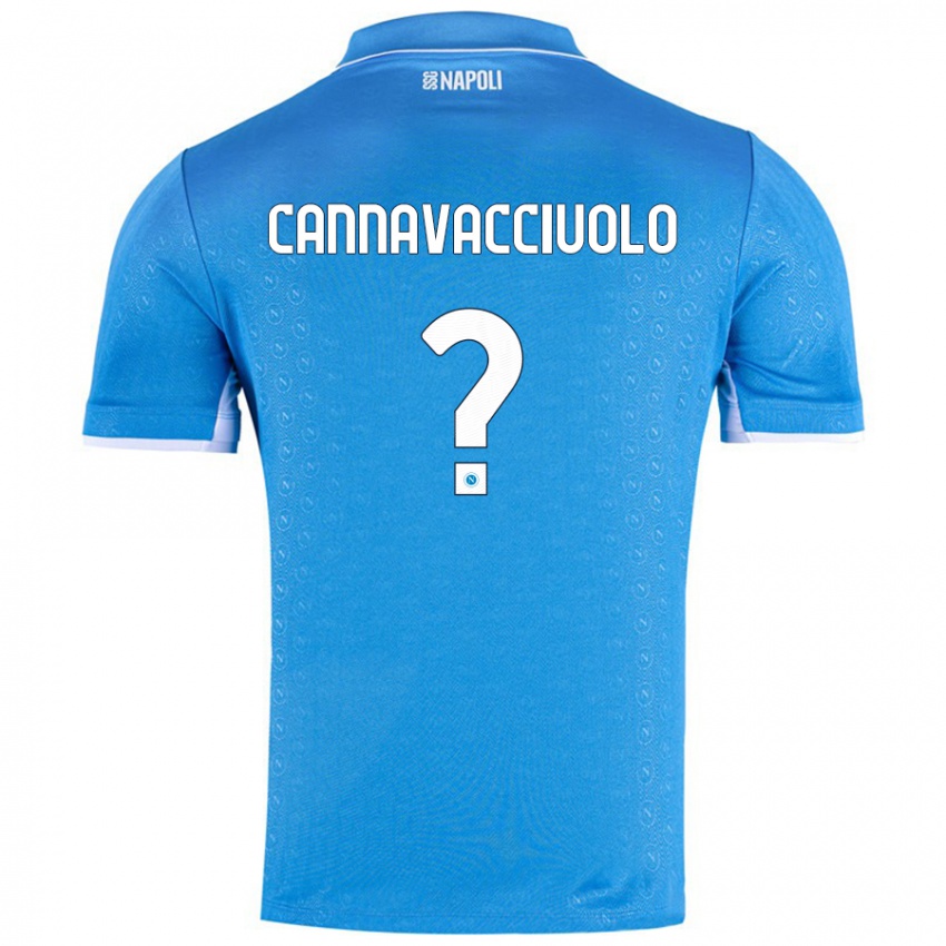 Kinder Luigi Pio Cannavacciuolo #0 Himmelblau Heimtrikot Trikot 2024/25 T-Shirt