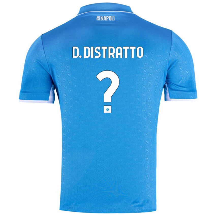 Kinder Donato Distratto #0 Himmelblau Heimtrikot Trikot 2024/25 T-Shirt