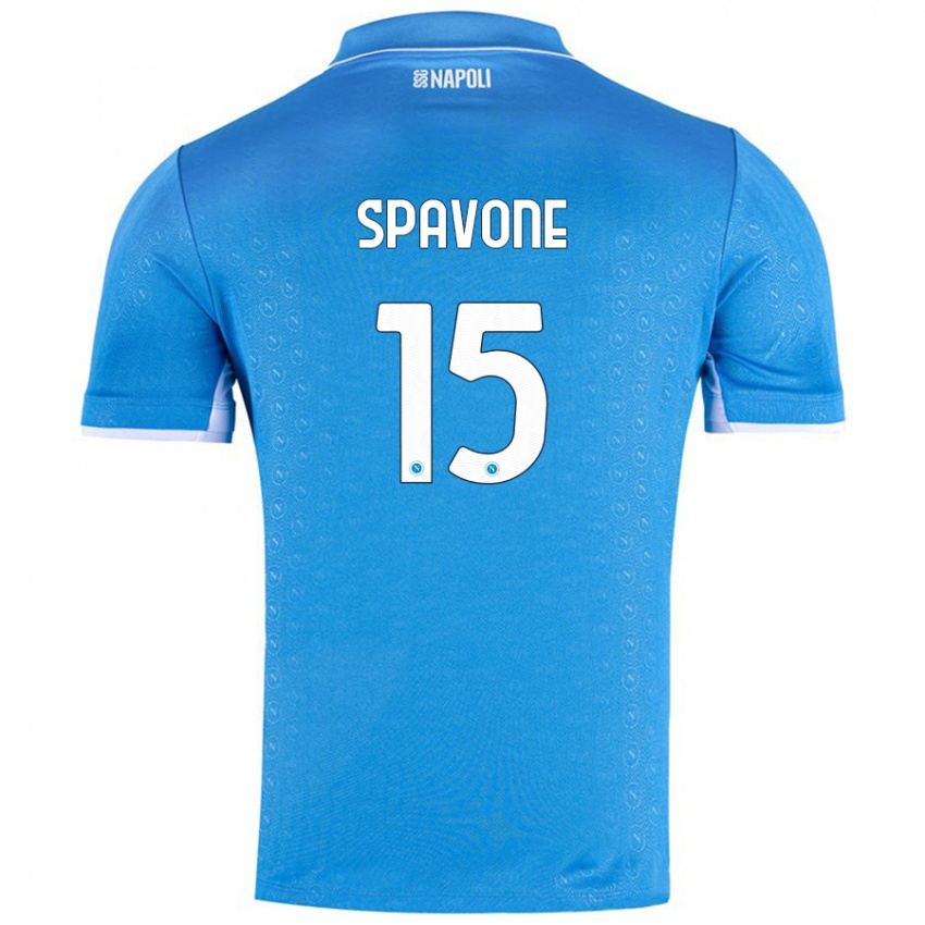 Kinder Alessandro Spavone #15 Himmelblau Heimtrikot Trikot 2024/25 T-Shirt