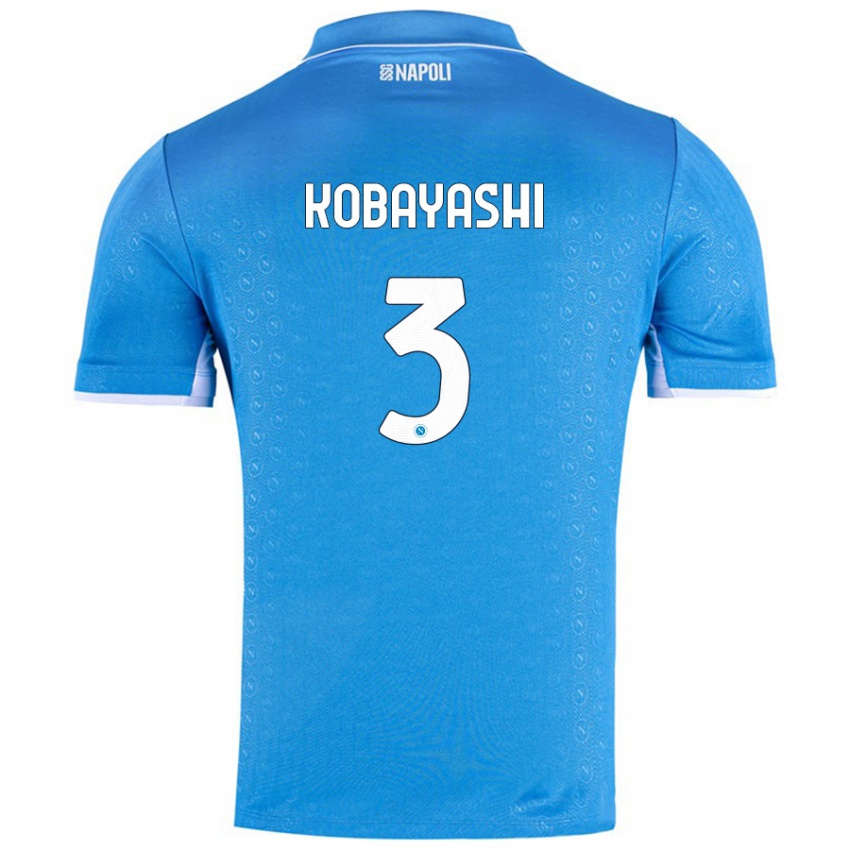 Kinder Miharu Kobayashi #3 Himmelblau Heimtrikot Trikot 2024/25 T-Shirt