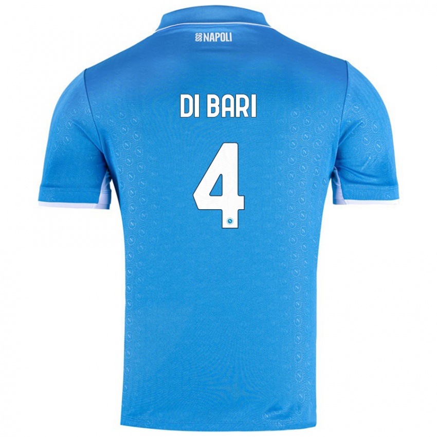 Kinder Martina Di Bari #4 Himmelblau Heimtrikot Trikot 2024/25 T-Shirt