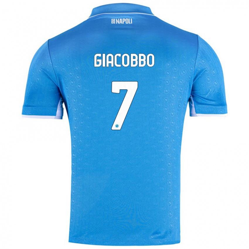 Kinder Giulia Giacobbo #7 Himmelblau Heimtrikot Trikot 2024/25 T-Shirt