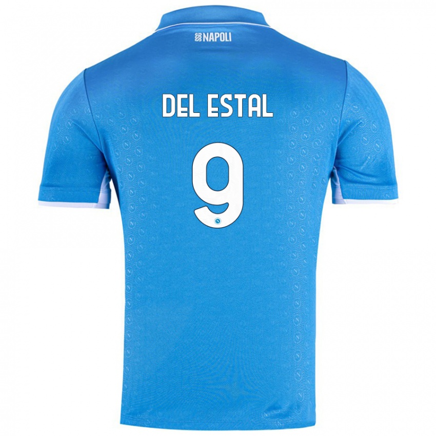 Kinder Eli Del Estal #9 Himmelblau Heimtrikot Trikot 2024/25 T-Shirt