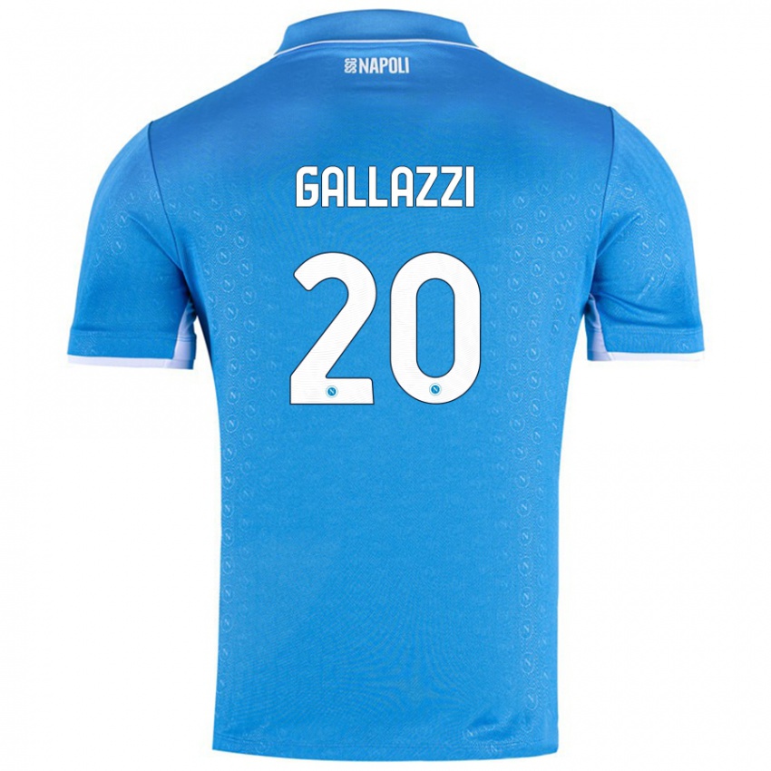 Kinder Valentina Gallazzi #20 Himmelblau Heimtrikot Trikot 2024/25 T-Shirt