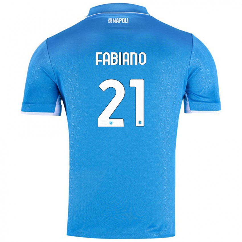 Kinder Francesca Fabiano #21 Himmelblau Heimtrikot Trikot 2024/25 T-Shirt