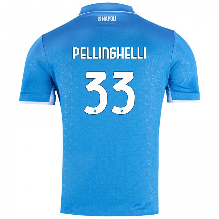 Kinder Alice Pellinghelli #33 Himmelblau Heimtrikot Trikot 2024/25 T-Shirt