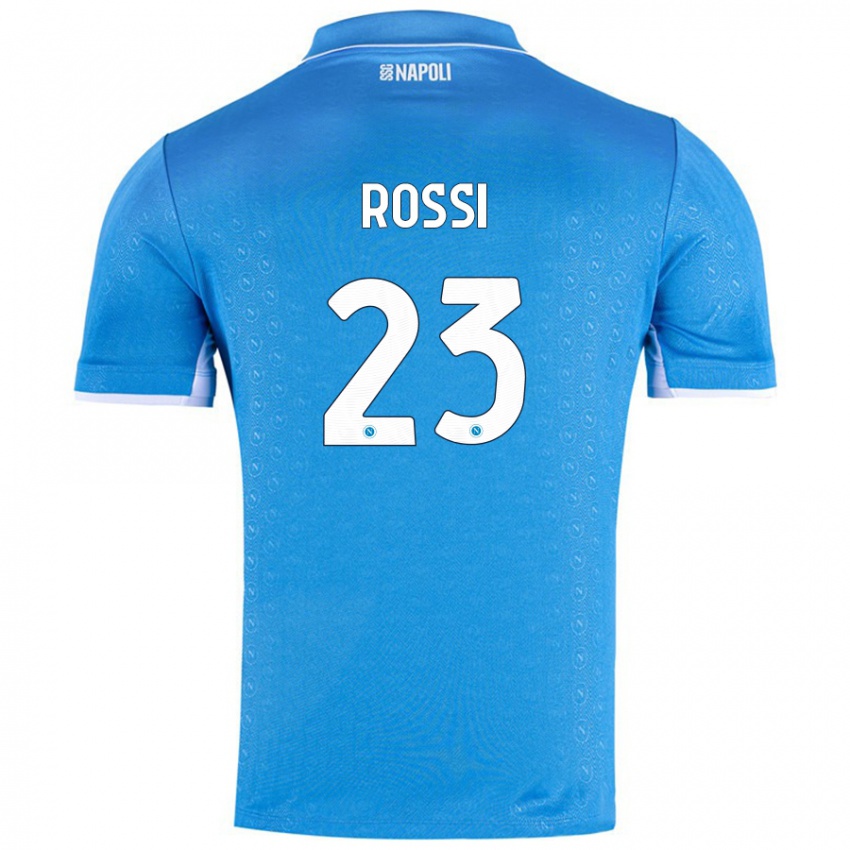 Kinder Leonardo Rossi #23 Himmelblau Heimtrikot Trikot 2024/25 T-Shirt