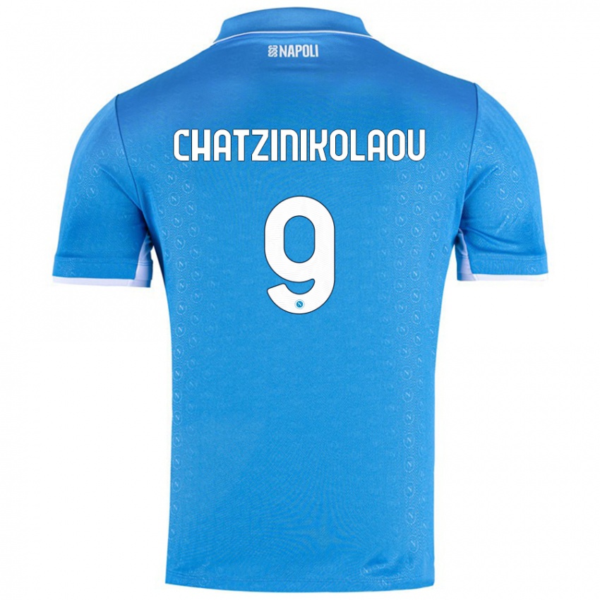 Kinder Despoina Chatzinikolaou #9 Himmelblau Heimtrikot Trikot 2024/25 T-Shirt