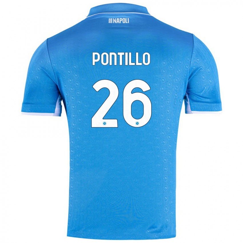 Kinder Pasquale Pontillo #26 Himmelblau Heimtrikot Trikot 2024/25 T-Shirt