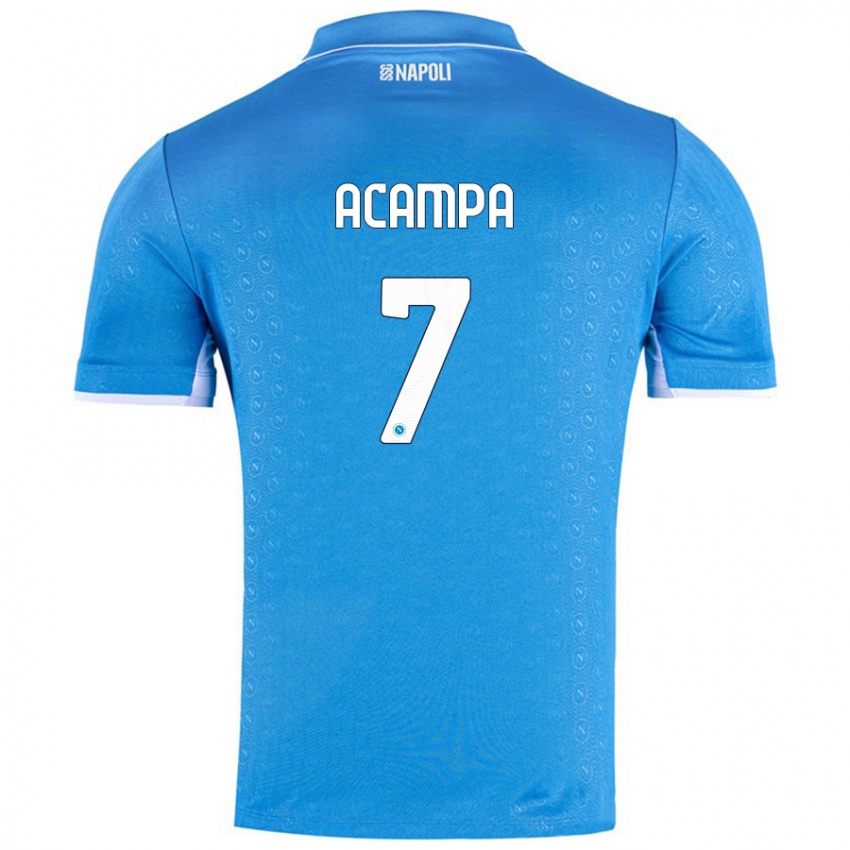 Kinder Davide Acampa #7 Himmelblau Heimtrikot Trikot 2024/25 T-Shirt