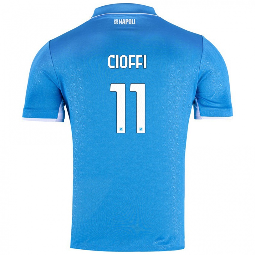 Kinder Antonio Cioffi #11 Himmelblau Heimtrikot Trikot 2024/25 T-Shirt