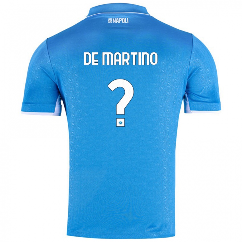 Kinder Enrico Pio De Martino #0 Himmelblau Heimtrikot Trikot 2024/25 T-Shirt