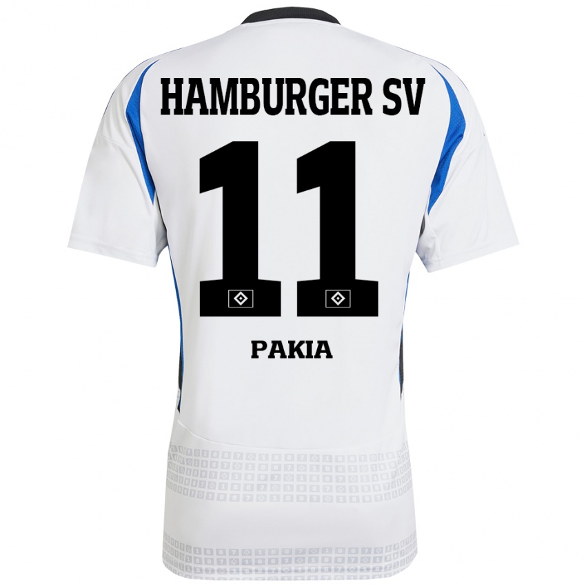 Kinder Ware Pakia #11 Weiß Blau Heimtrikot Trikot 2024/25 T-Shirt