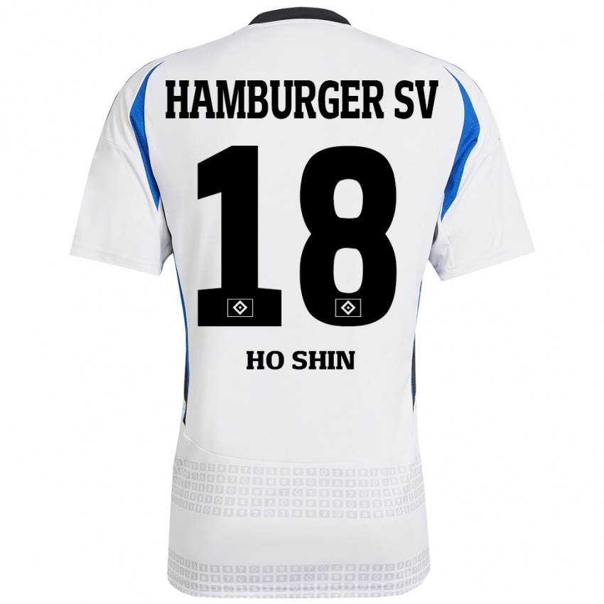 Kinder Jae Ho Shin #18 Weiß Blau Heimtrikot Trikot 2024/25 T-Shirt