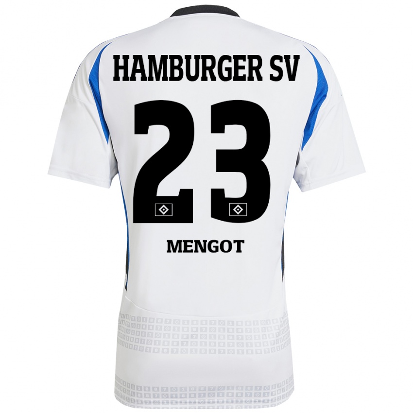 Kinder Ayukayoh Mengot #23 Weiß Blau Heimtrikot Trikot 2024/25 T-Shirt