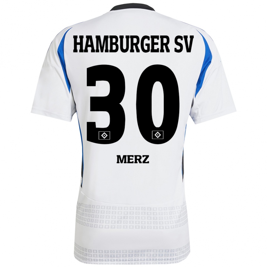 Kinder Selma Merz #30 Weiß Blau Heimtrikot Trikot 2024/25 T-Shirt