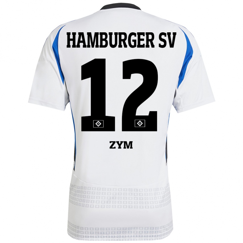 Kinder Marcel Zym #12 Weiß Blau Heimtrikot Trikot 2024/25 T-Shirt