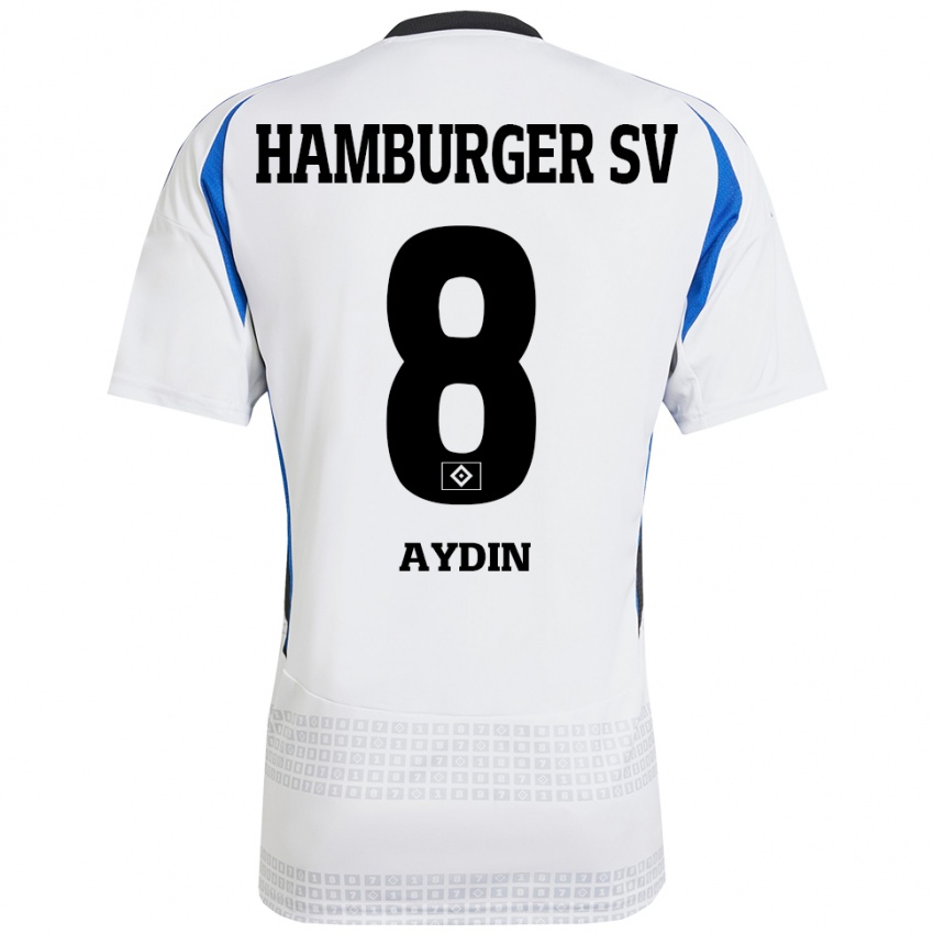 Kinder Songül Aydin #8 Weiß Blau Heimtrikot Trikot 2024/25 T-Shirt