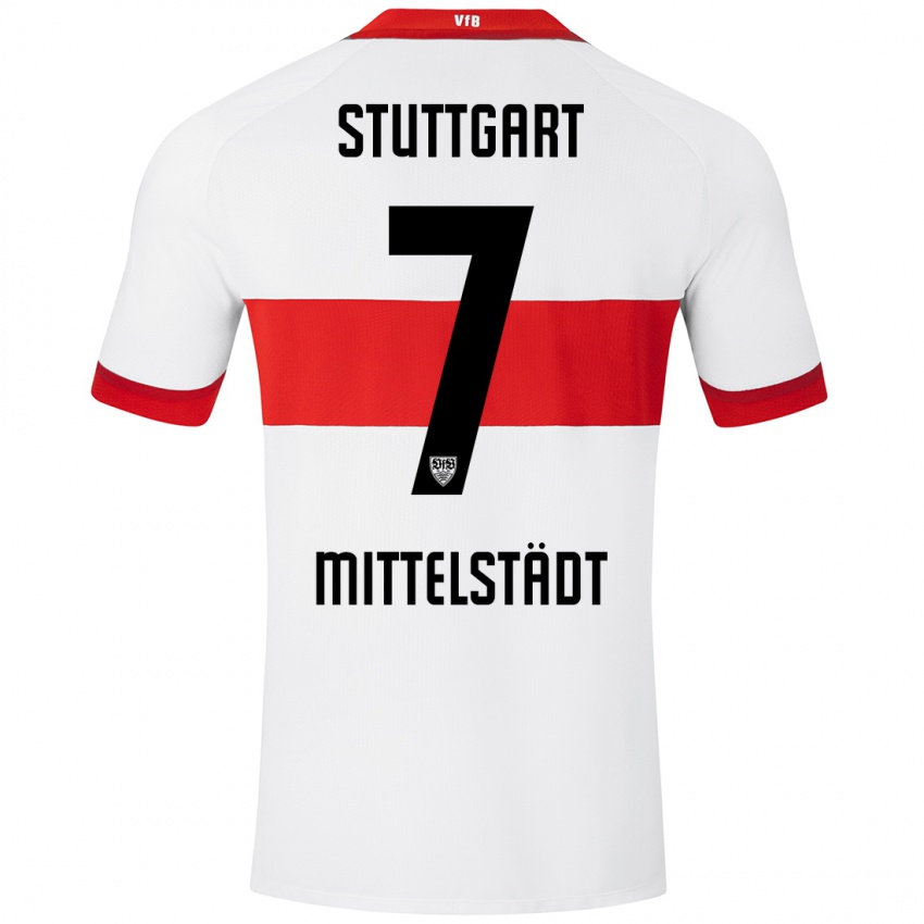 Kinder Maximilian Mittelstädt #7 Weiß Rot Heimtrikot Trikot 2024/25 T-Shirt