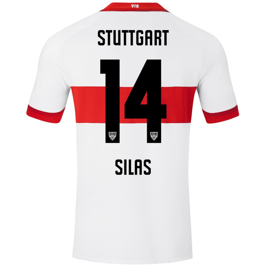 Kinder Silas #14 Weiß Rot Heimtrikot Trikot 2024/25 T-Shirt