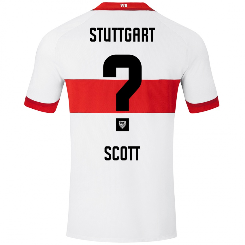 Kinder Elijah Scott #0 Weiß Rot Heimtrikot Trikot 2024/25 T-Shirt