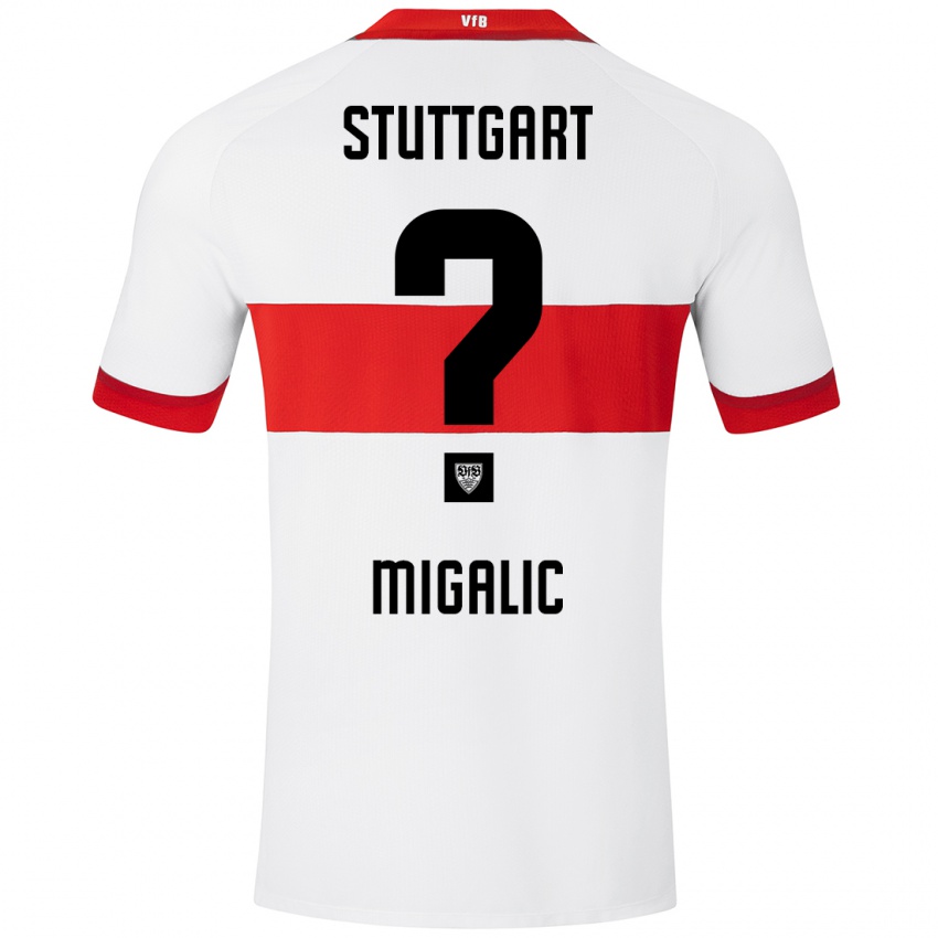 Kinder Dorian Migalic #0 Weiß Rot Heimtrikot Trikot 2024/25 T-Shirt