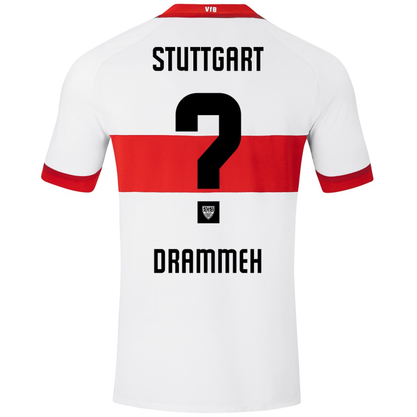 Kinder Mohamed Drammeh #0 Weiß Rot Heimtrikot Trikot 2024/25 T-Shirt