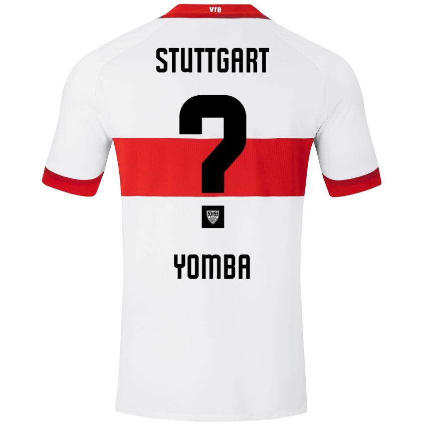 Kinder Jeremy Noah Djeukui Yomba #0 Weiß Rot Heimtrikot Trikot 2024/25 T-Shirt