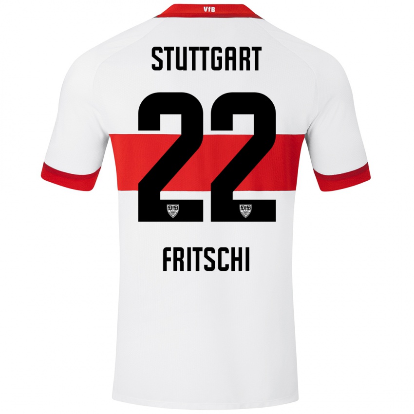 Kinder Paulo Fritschi #22 Weiß Rot Heimtrikot Trikot 2024/25 T-Shirt