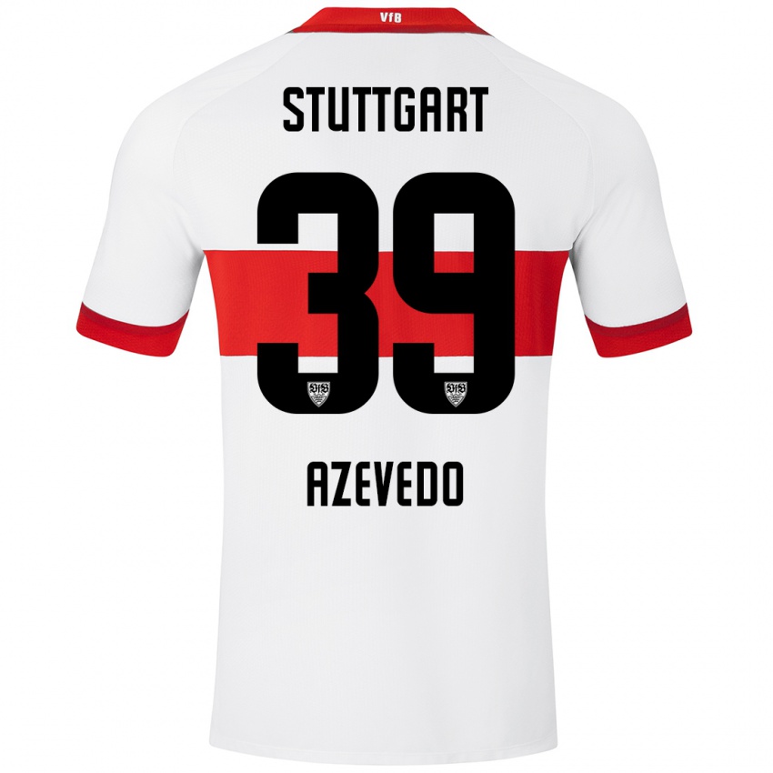 Kinder Alexandre Azevedo #39 Weiß Rot Heimtrikot Trikot 2024/25 T-Shirt