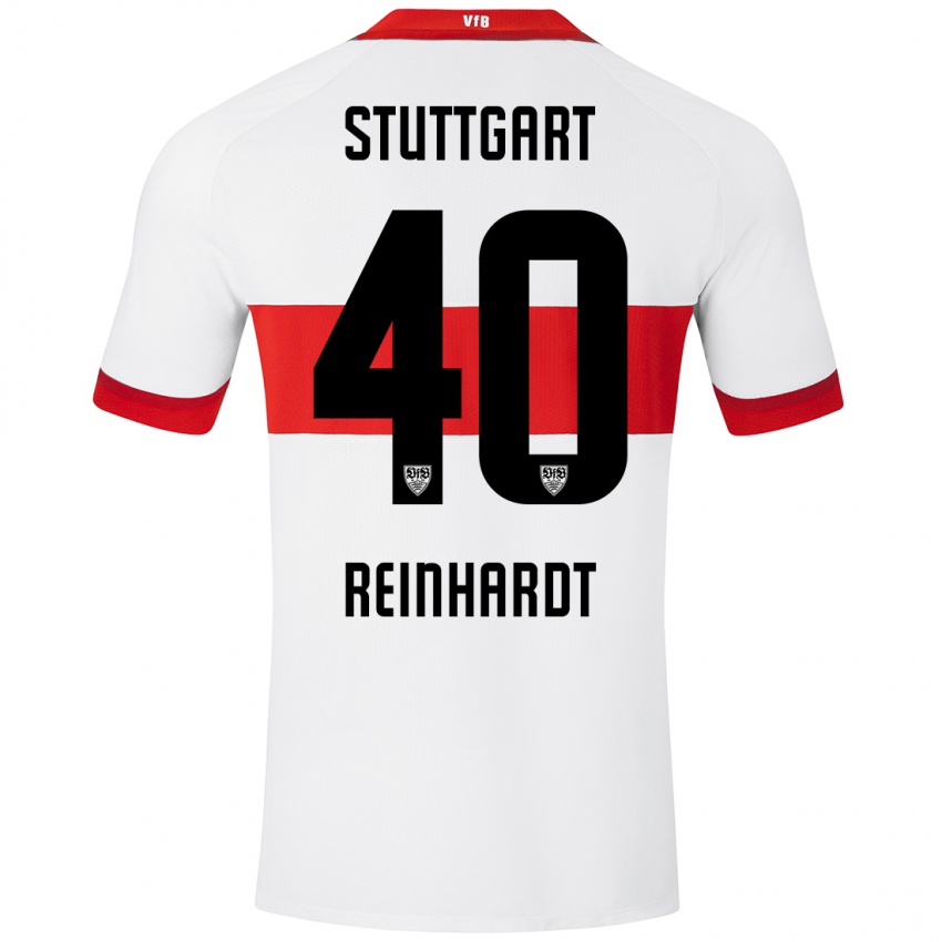 Kinder Peter Reinhardt #40 Weiß Rot Heimtrikot Trikot 2024/25 T-Shirt