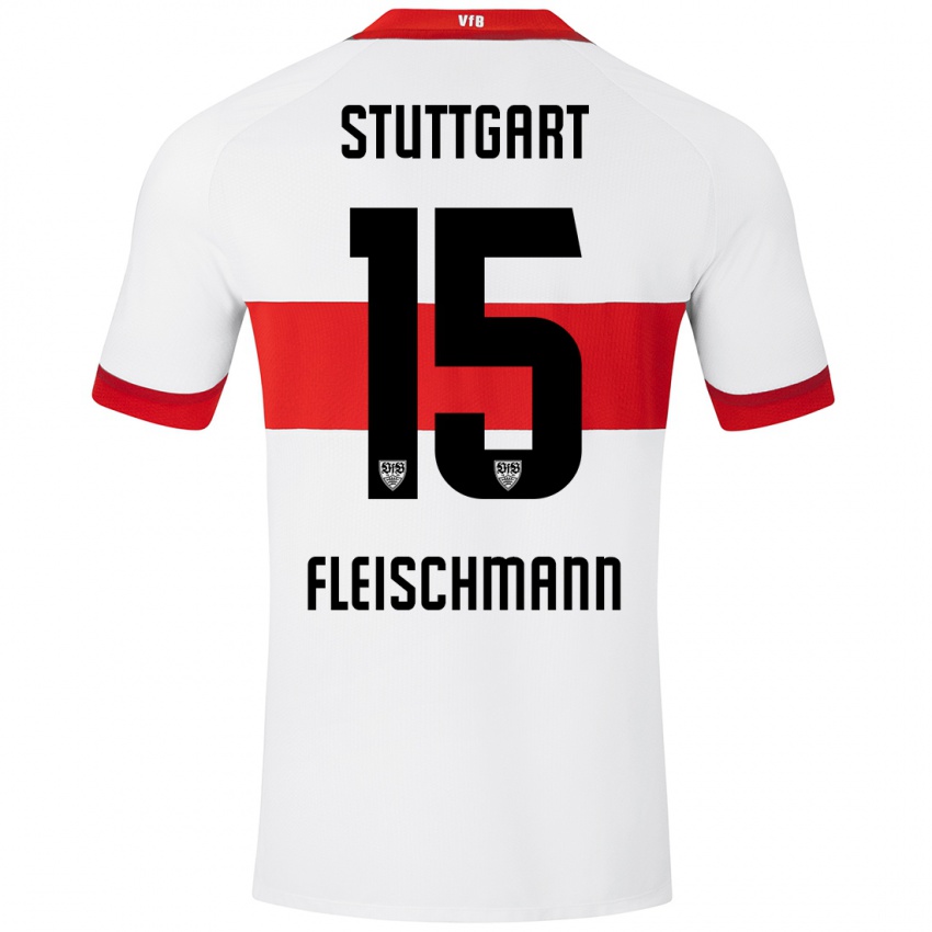 Kinder Svea Fleischmann #15 Weiß Rot Heimtrikot Trikot 2024/25 T-Shirt