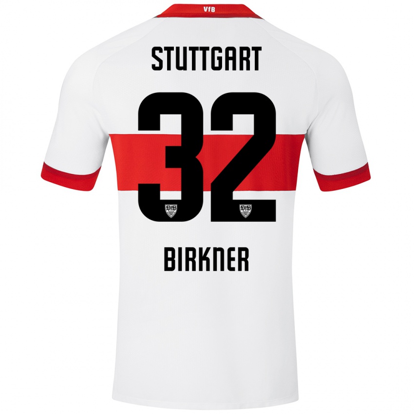 Kinder Hanna Birkner #32 Weiß Rot Heimtrikot Trikot 2024/25 T-Shirt