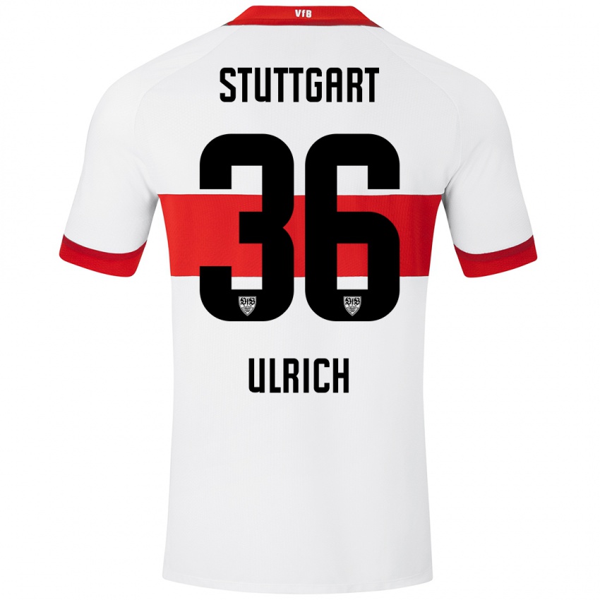 Kinder Laurin Ulrich #36 Weiß Rot Heimtrikot Trikot 2024/25 T-Shirt