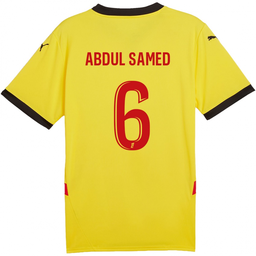 Kinder Salis Abdul Samed #6 Gelb Rot Heimtrikot Trikot 2024/25 T-Shirt